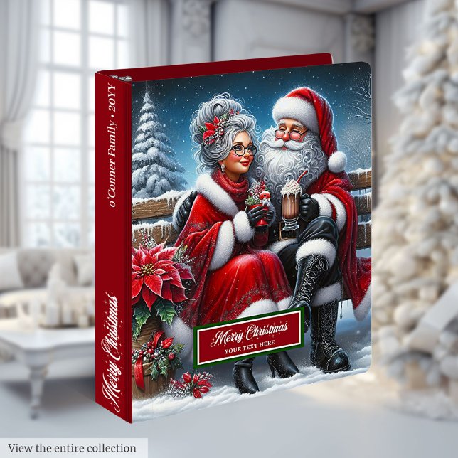 Funny Christmas Binder Mr. & Mrs. Claus Watercolor (Funny Christmas Binder Mr. & Mrs. Claus Watercolor)