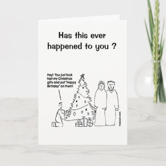 Funny Christmas Birthday Card