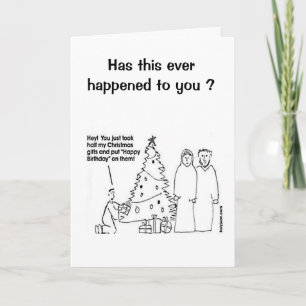 Funny Christmas Birthday Card