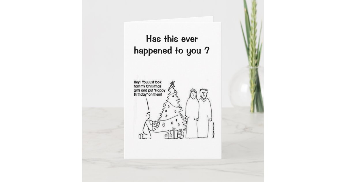 Funny Christmas Birthday Card Zazzle