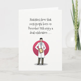 Funny Christmas Birthday Holiday Card