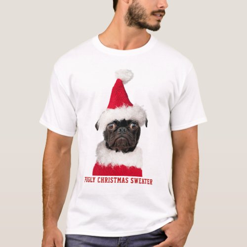 Funny Christmas Black Pug Pugly Sweater
