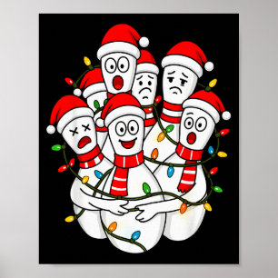 Funny Christmas Bowling Santa Bowling Ns Team Men Poster