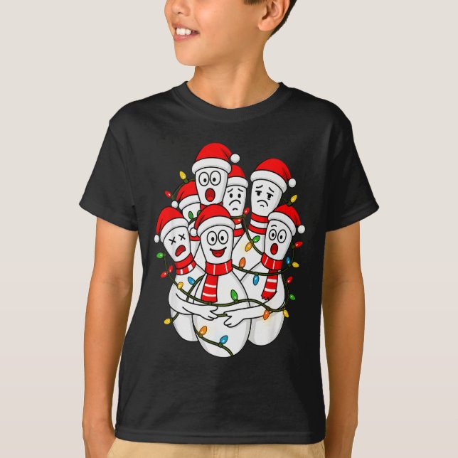 Funny Christmas Bowling Santa Bowling Ns Team Men  T-Shirt (Front)