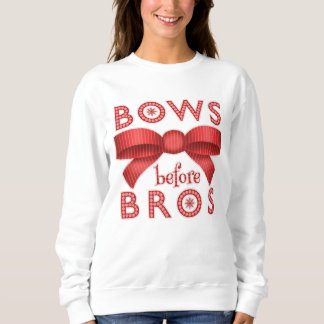 Funny Christmas Bows Before Bros Holiday Humor Sweatshirt