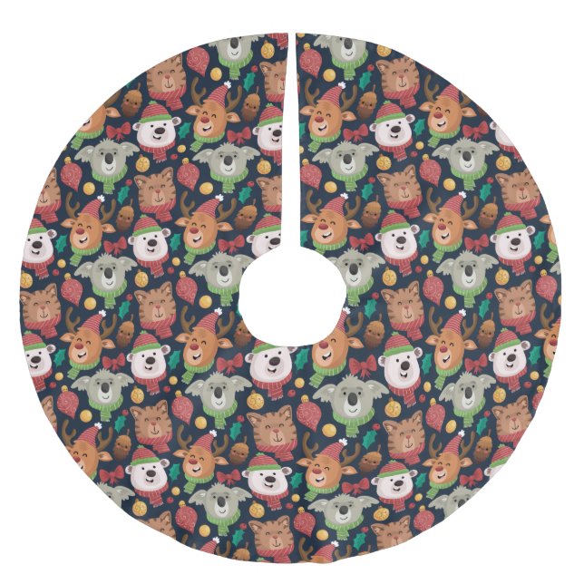 Funny  Christmas Brushed Polyester Tree Skirt (Front)