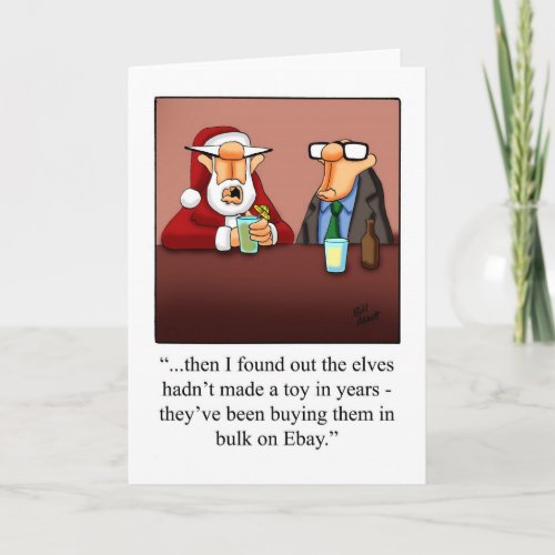 Funny Christmas Business Humor Blank Card