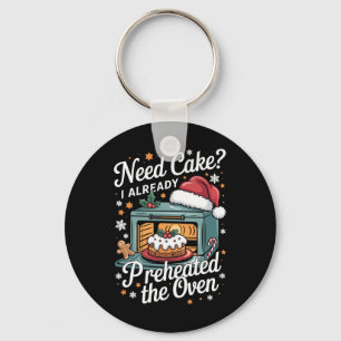 Funny Christmas Cake Quote For Holiday Kers Keychain