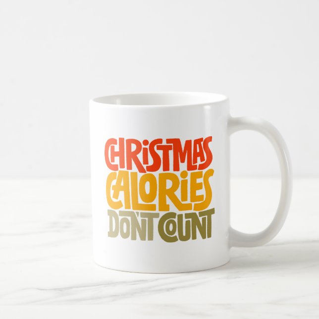 Funny Christmas Calories Don’t Count Design Coffee Mug (Right)