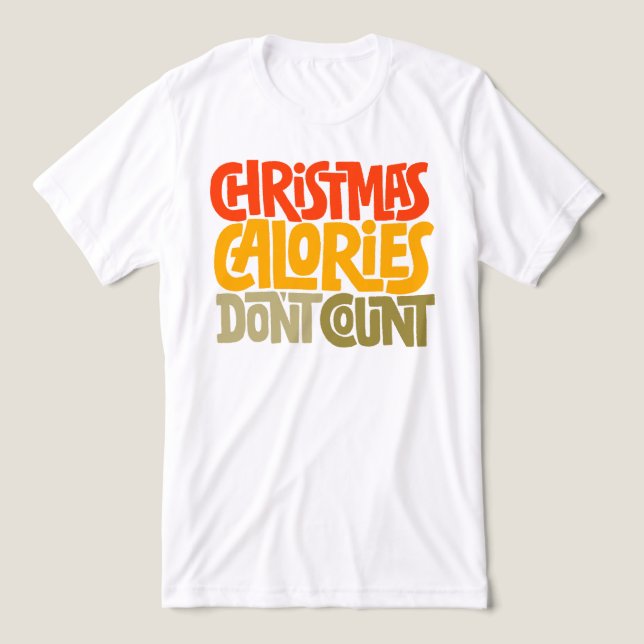 Funny Christmas Calories Don’t Count Design Tri-Blend Shirt (Design Front)