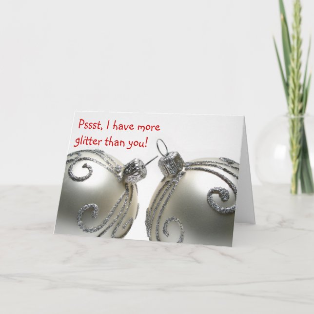 Funny Christmas Card all about balls (Front)