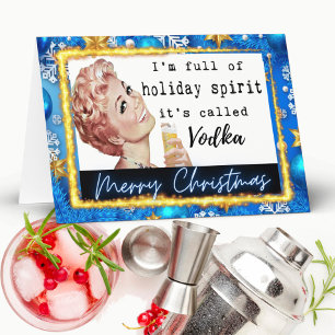 Funny Christmas Card Best Friend "Holiday Spirit"