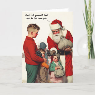 Funny Christmas Card - Coal from Saint Nick