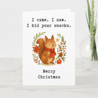 Funny Christmas Card, Cute Holiday Card, Cheeky Card
