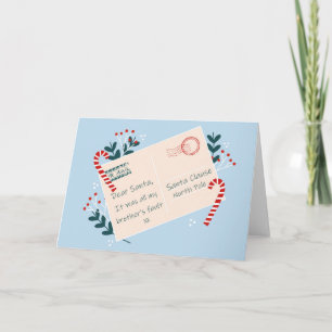 Funny Christmas Card for Brother witty humor