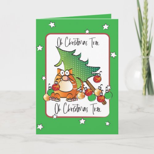 Funny Christmas Card for Cat Lover