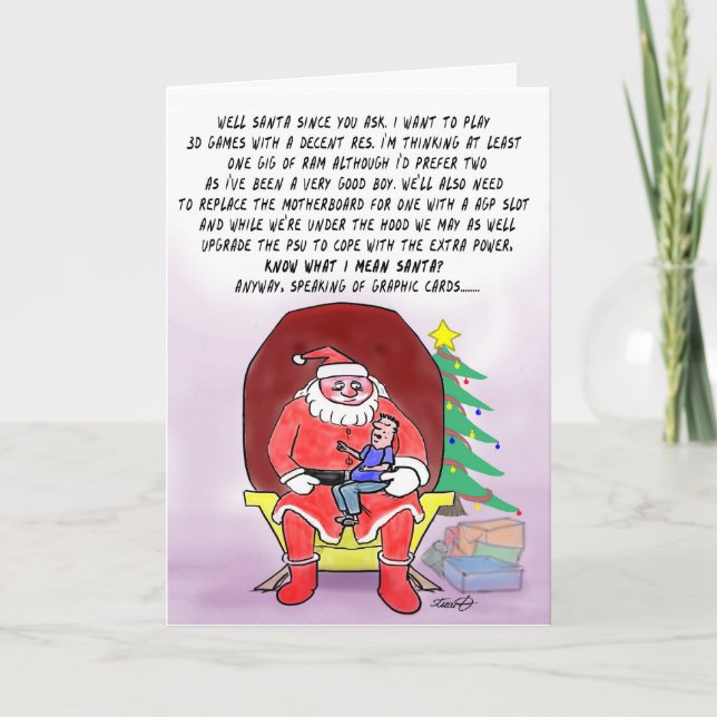 Funny Christmas Card For Gamers (Front)