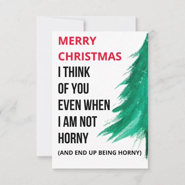 Funny Christmas card for him & her (Front)