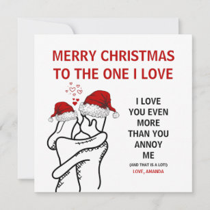 Snowman Christmas Card Christmas Card for Her Wife Christmas Card Christmas Card for Wife Cute Xmas Card From Husband 