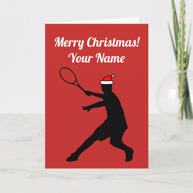 Funny Christmas card for tennis player and coach (Front)