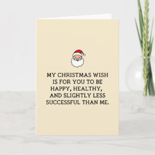 Funny Christmas Card Happy Healthy Less Successful