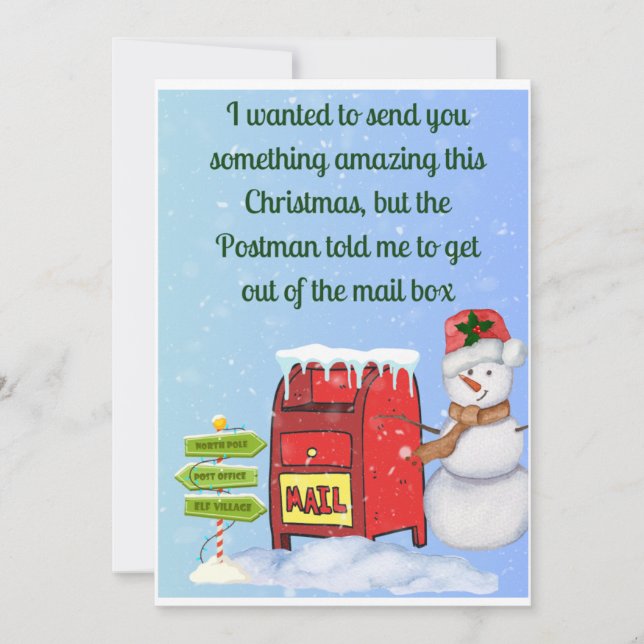Funny Christmas Card Pun (Front)