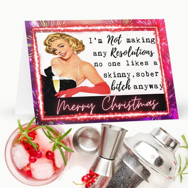 Funny Christmas Card Retro Best Friend NYE  (Creator Uploaded)