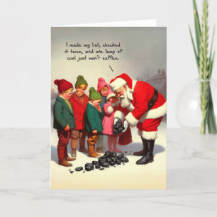 Funny Christmas Card - Santa's List