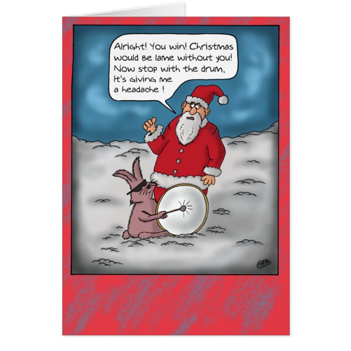 Funny Christmas Cards: Christmas Drums Card | Zazzle