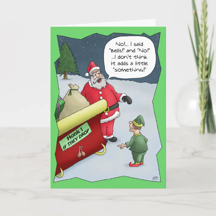 Humour Card Merry Christmas Jingle Bell*nd Funny Christmas Card Xmas 