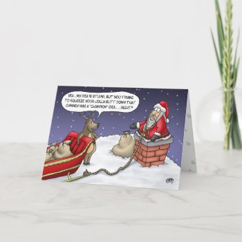 Funny Christmas Cards: Jolly Idea Holiday Card by nopolymon at Zazzle