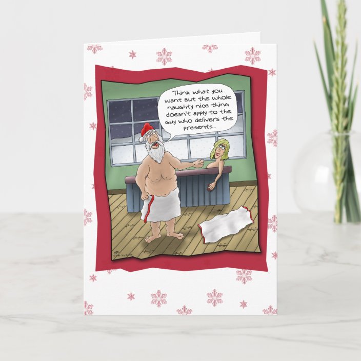 Funny Christmas Cards Naughty And Nice Rule Holiday Card