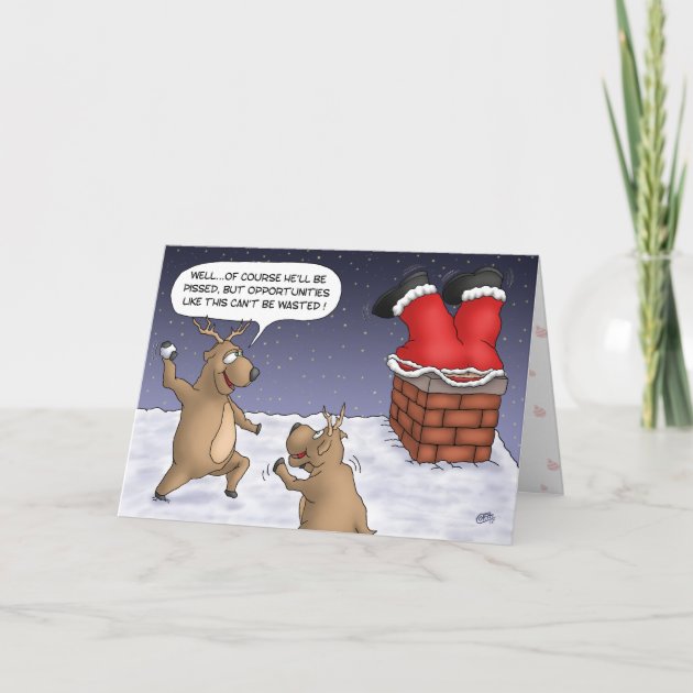 Funny Christmas Cards: Opportunities Holiday Invitation