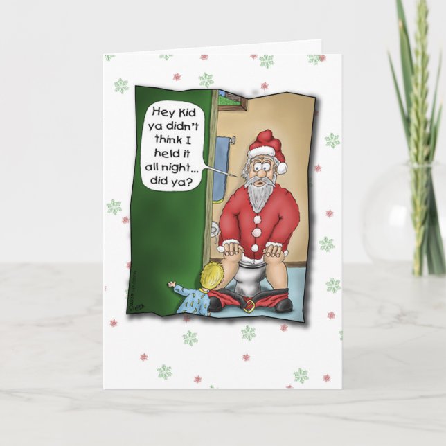 Funny Christmas Cards: Pit Stop Holiday Card (Front)