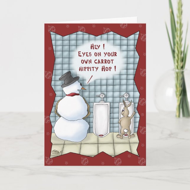 Funny Christmas Cards: Privacy Please Holiday Card (Front)