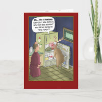Funny Christmas Cards: Raiding the Fridge