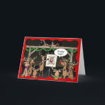 Funny Christmas Cards | Rudolph Reindeer Games<br><div class="desc">Send out laughter and good cheer this year to family and friends by sending them out your own personalized funny Christmas cards this holiday season! The unique illustration created by Raphaela Wilson depicts a bunch of Santa's reindeer playing name that drawing in a barn... . And what is being drawn?...</div>