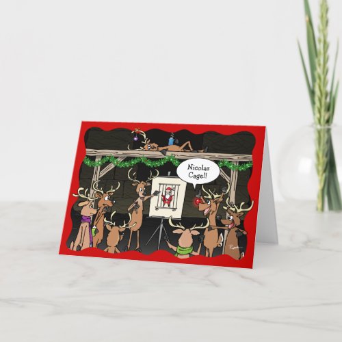 Funny Christmas Cards  Rudolph Reindeer Games