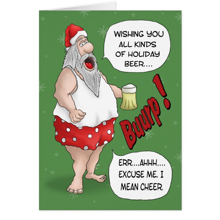 Funny Christmas Cards Santa Relaxed