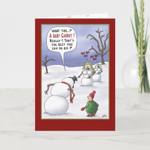 Funny Christmas Cards Size Matters Holiday Card