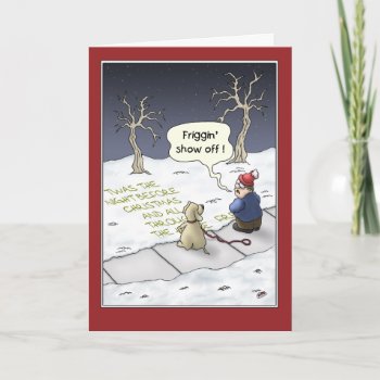 Funny Christmas Cards: Steady Flow Holiday Card by nopolymon at Zazzle