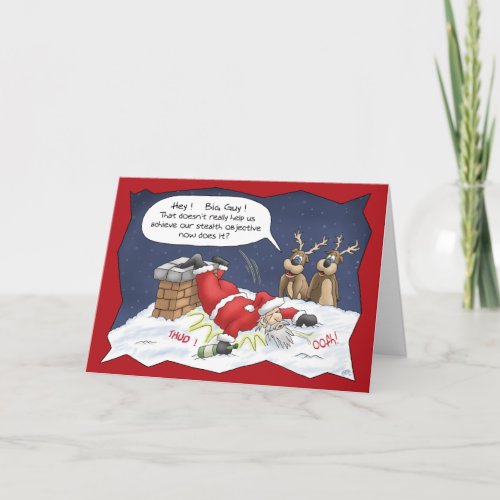 Funny Christmas Cards Stealth Objective Holiday Card