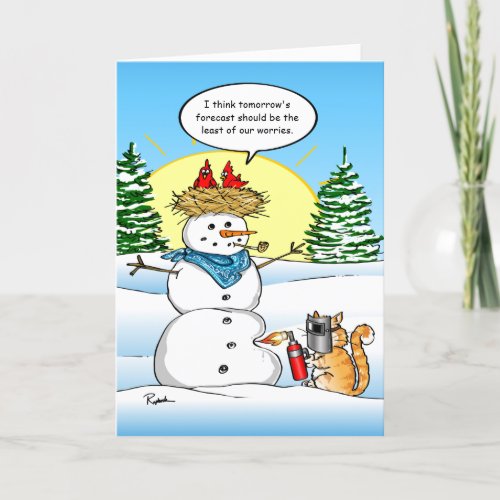 Funny Christmas Cards  Tabby Cat Holiday Greeting