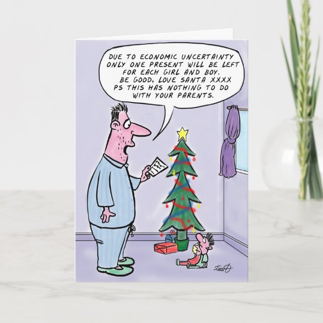 Funny Christmas Cards : Tightening The Belt (Front)