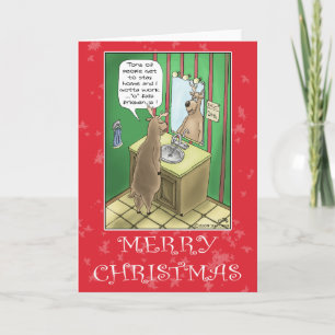 Funny Christmas Cards: Working Christmas Eve Holiday Card