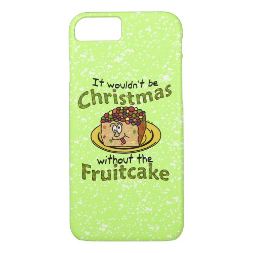 Funny Christmas Cartoon Fruitcake iPhone 87 Case