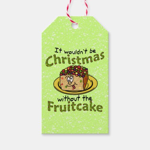 Funny Christmas Cartoon Fruitcake Crazy Face Gift Tags