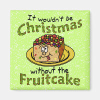 Funny Christmas Cartoon Fruitcake