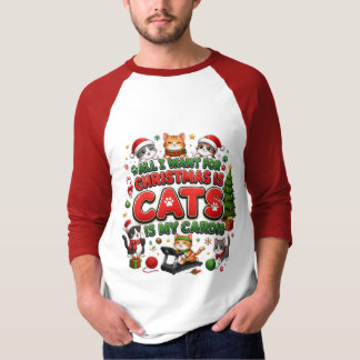 Funny Christmas Cat Cardio T-Shirt