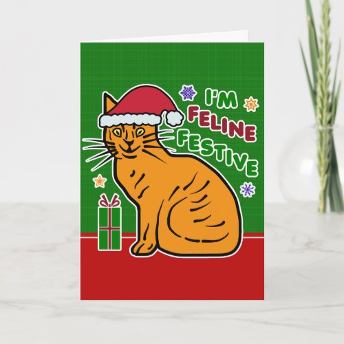Funny Christmas Cat Feline Festive Holiday Pun